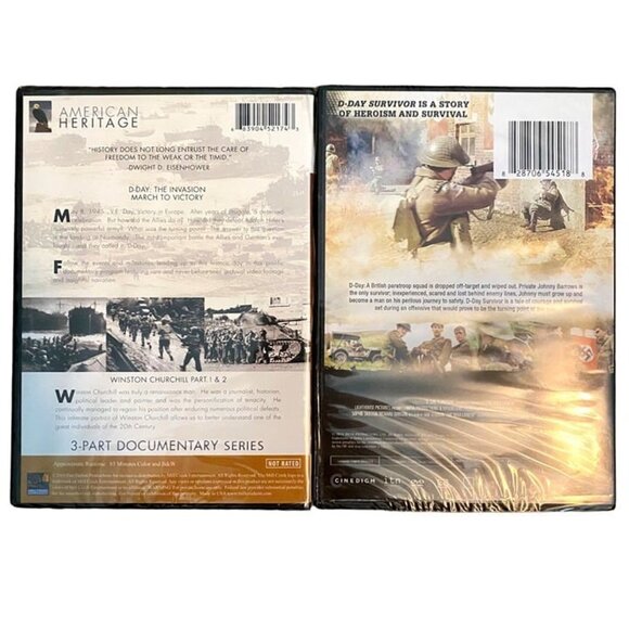 D-Day WWII DVD Lot D-Day Survivor Movie D-Day The Invasion March to Victory NEW - Picture 2 of 5